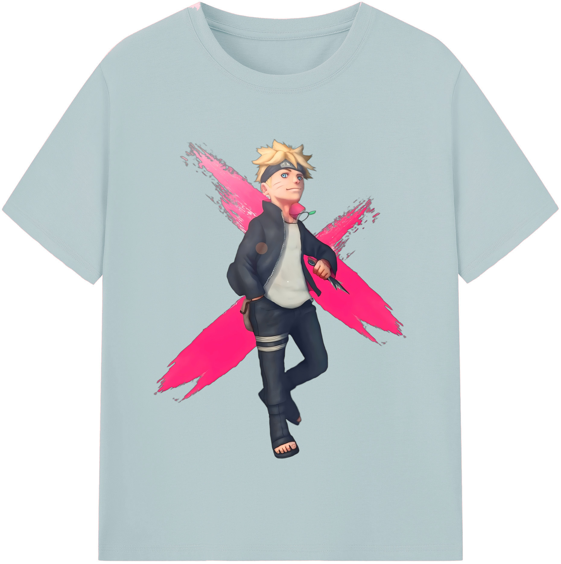 （画像用） NARUTO -ナルト- うずまき ボルト Uzumaki Boruto 綿100％半袖Tシャツ（フロントプリント）